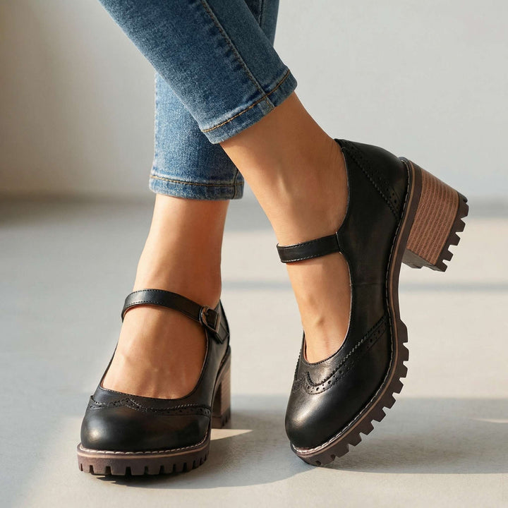 Women's Leather Mary Jane Shoes Autumn Footwear