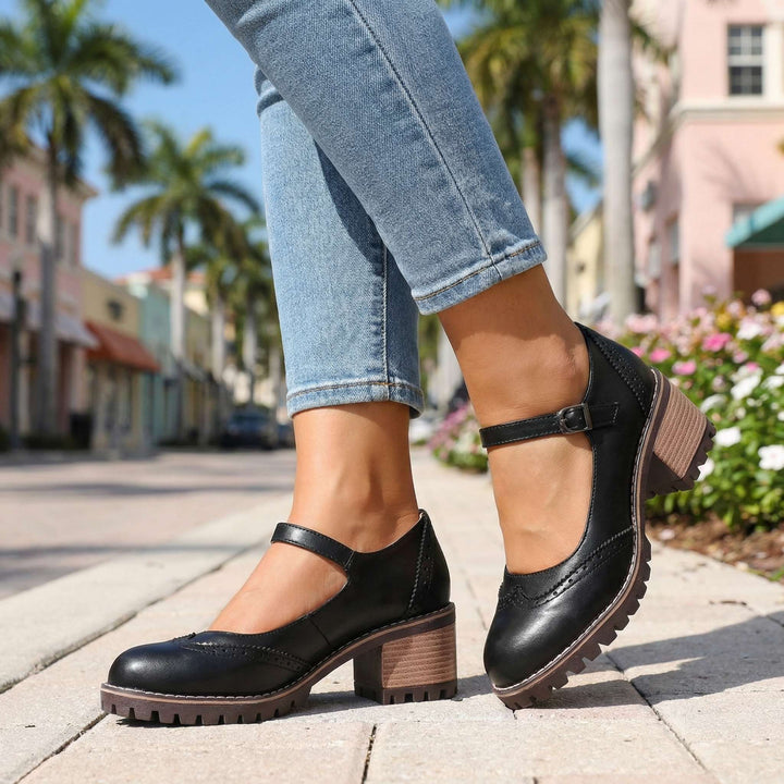 Women's Leather Mary Jane Shoes Autumn Footwear