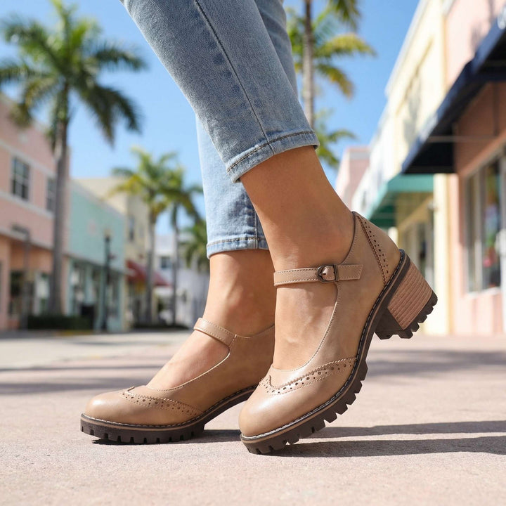Women's Leather Mary Jane Shoes Autumn Footwear