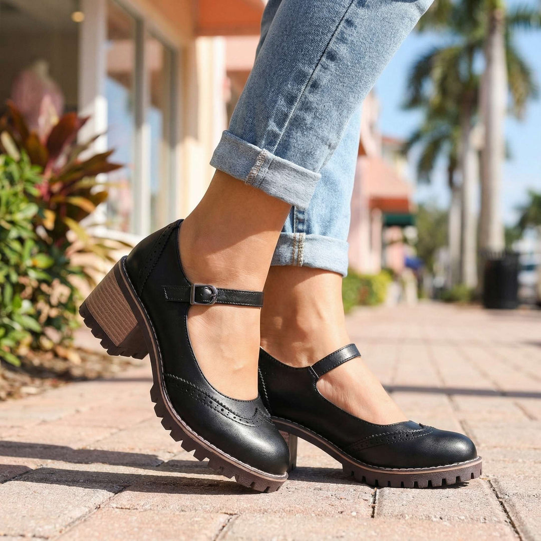 Women's Leather Mary Jane Shoes Autumn Footwear