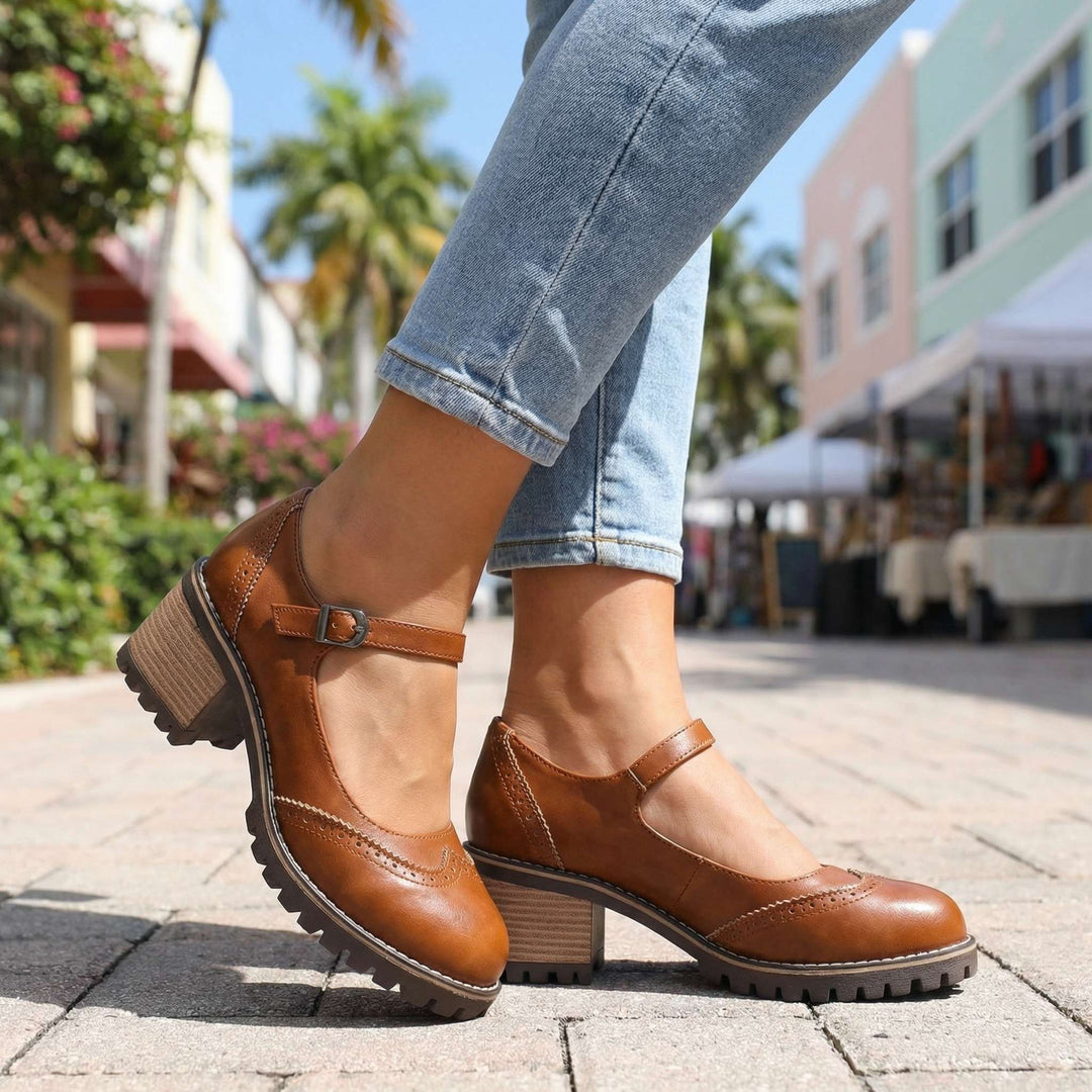 Women's Leather Mary Jane Shoes Autumn Footwear