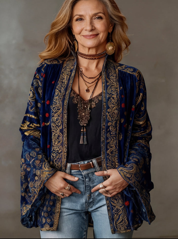 Women's Cotton Boho Kimono Jacket Cardigan Autumn Outfit