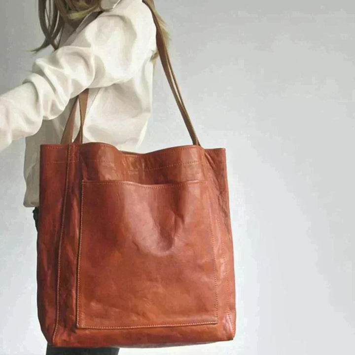 Women's Leather Tote Bag Autumn Shoulder Handbag