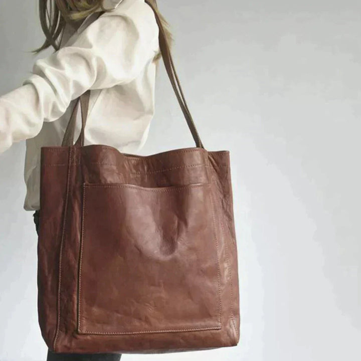 Women's Leather Tote Bag Autumn Shoulder Handbag