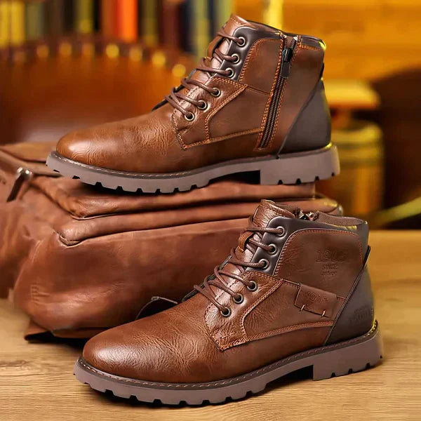 Mark - Single zip leather boots