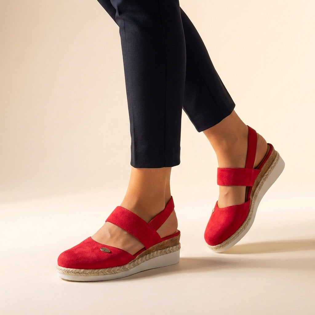 Women's Espadrille Wedge Sandals Canvas Autumn Shoes
