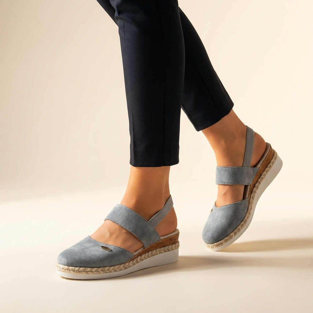 Women's Espadrille Wedge Sandals Canvas Autumn Shoes