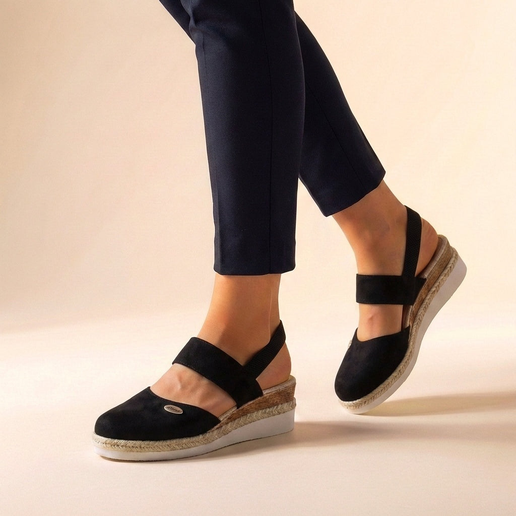Women's Espadrille Wedge Sandals Canvas Autumn Shoes