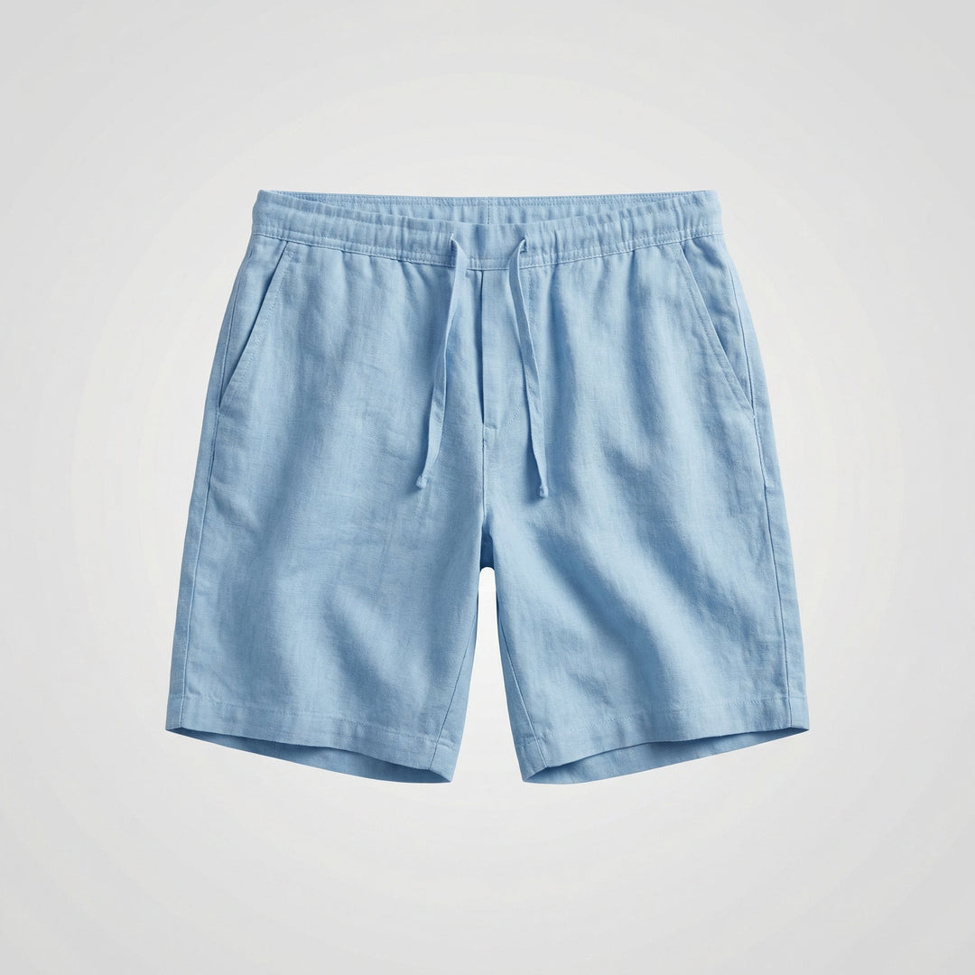 Men's Linen Casual Shorts Elastic Waist Autumn Bermuda Pants