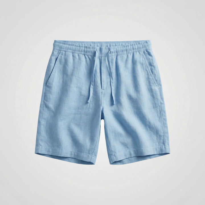 Men's Linen Casual Shorts Elastic Waist Autumn Bermuda Pants