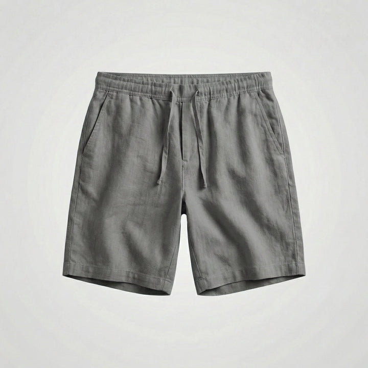 Men's Linen Casual Shorts Elastic Waist Autumn Bermuda Pants