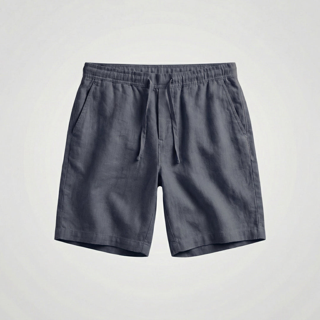 Men's Linen Casual Shorts Elastic Waist Autumn Bermuda Pants