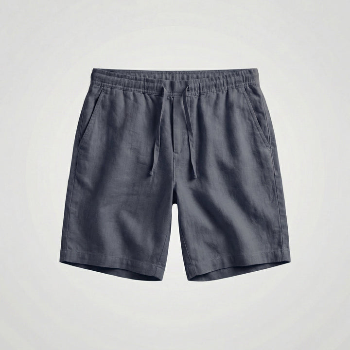 Men's Linen Casual Shorts Elastic Waist Autumn Bermuda Pants
