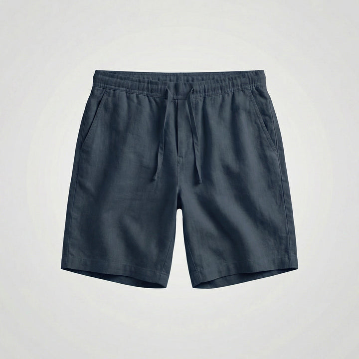 Men's Linen Casual Shorts Elastic Waist Autumn Bermuda Pants