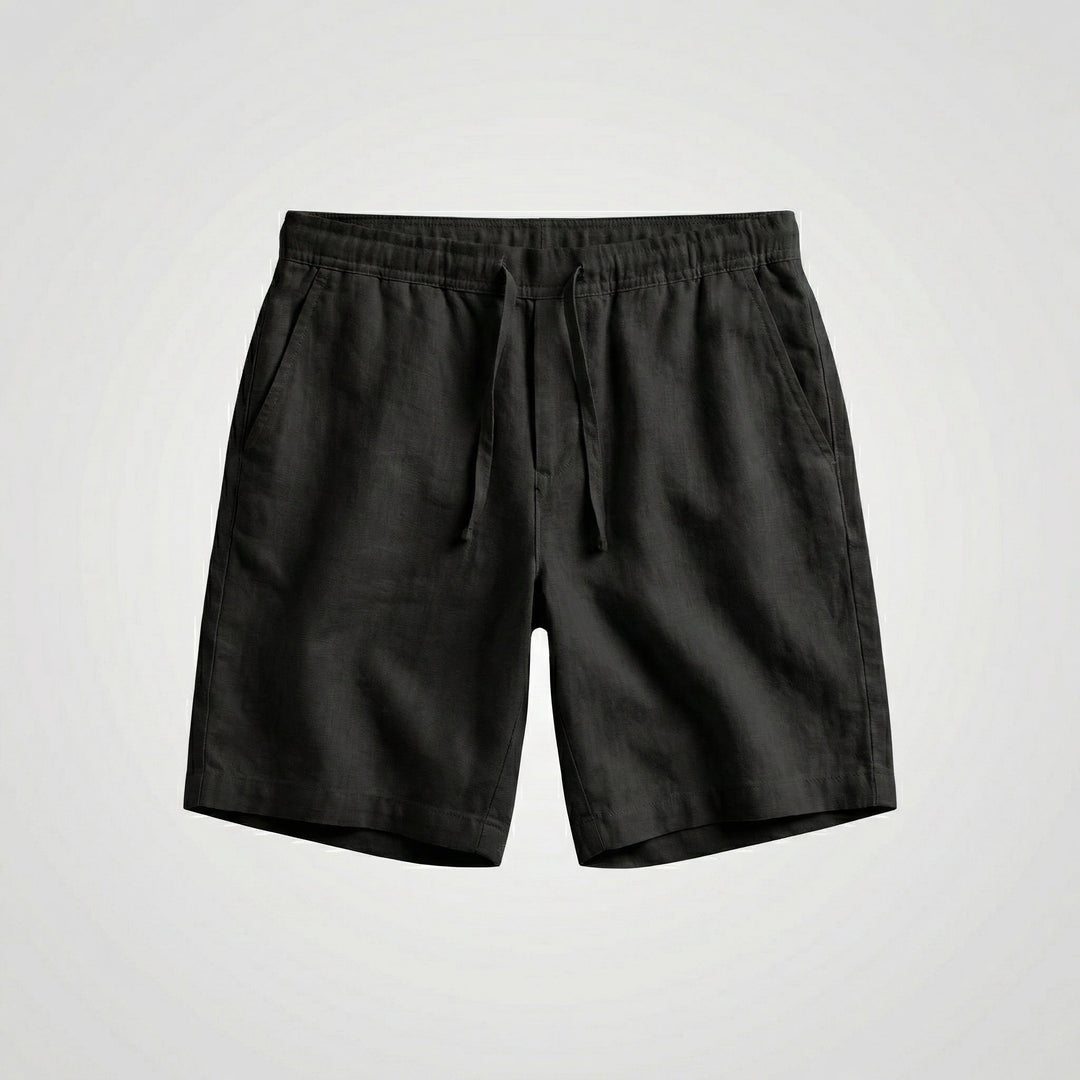 Men's Linen Casual Shorts Elastic Waist Autumn Bermuda Pants