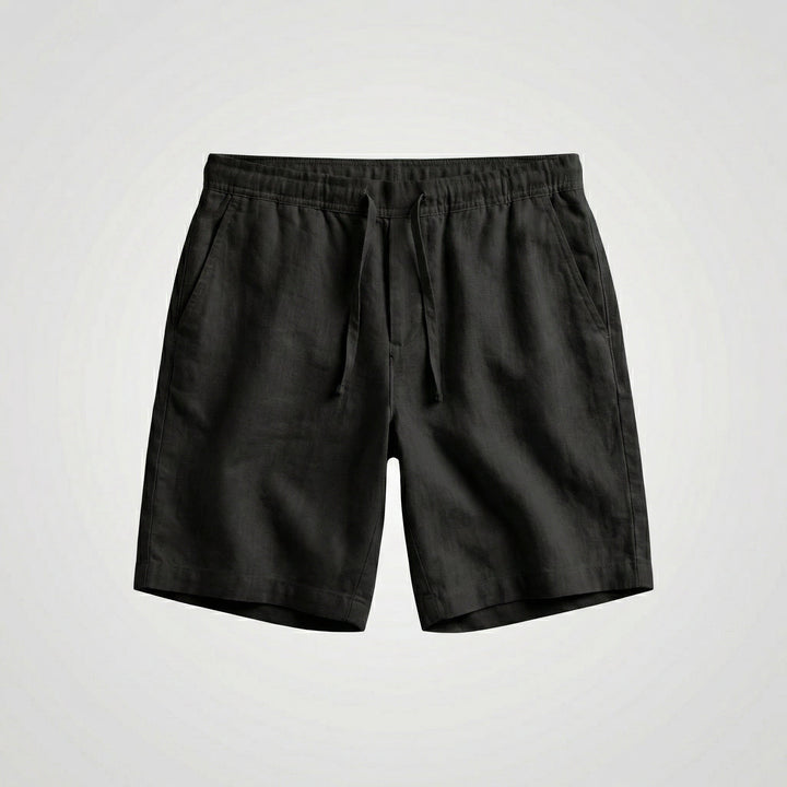 Men's Linen Casual Shorts Elastic Waist Autumn Bermuda Pants