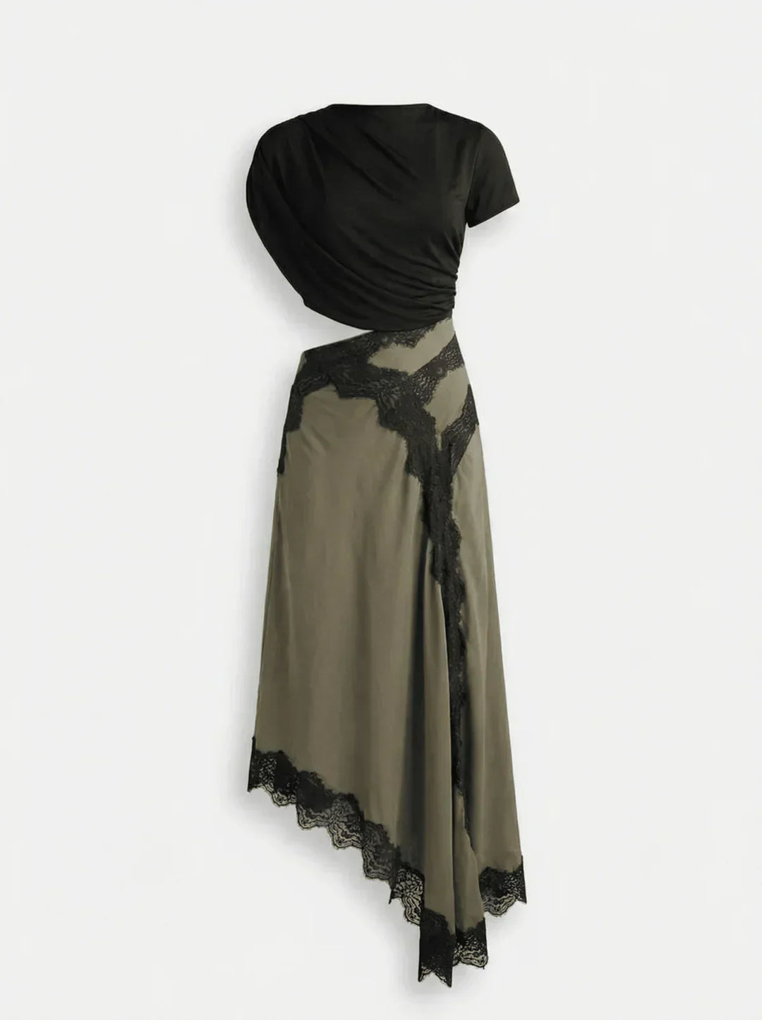 Women's Lace Two-Piece Maxi Skirt Set Autumn Evening Outfit
