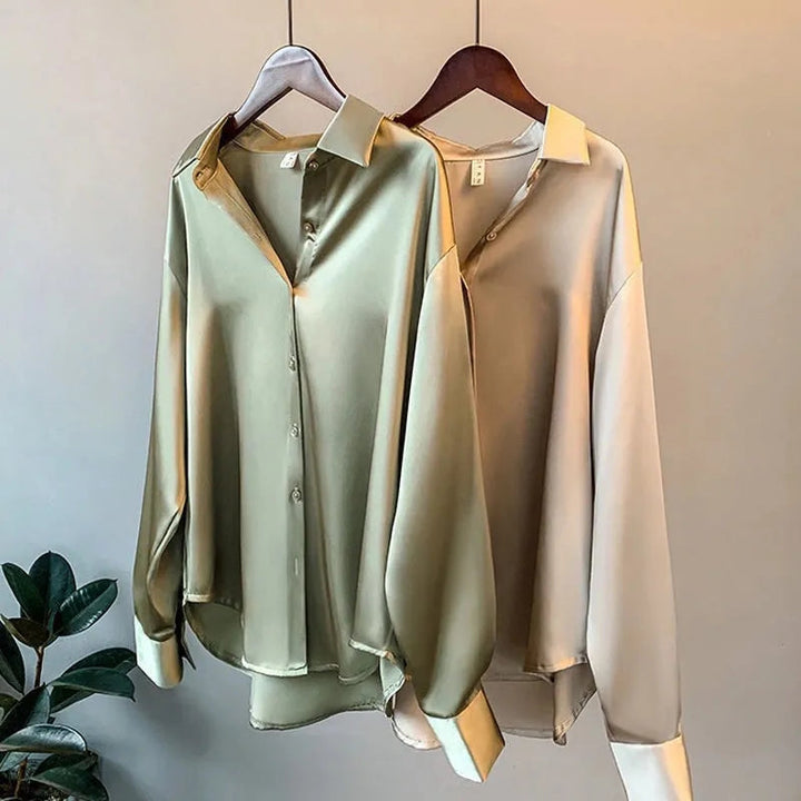 Elegant Satin Women's Blouse by Addie