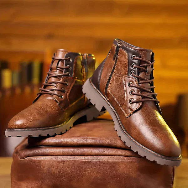 Mark - Single zip leather boots