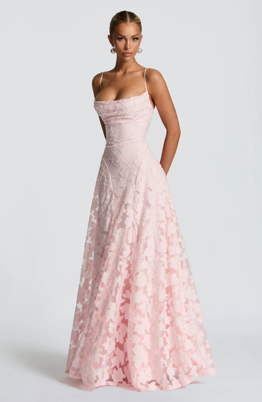 Maxi Dress for Women Summer Floral Spaghetti Strap Evening Dress for Special Occasions