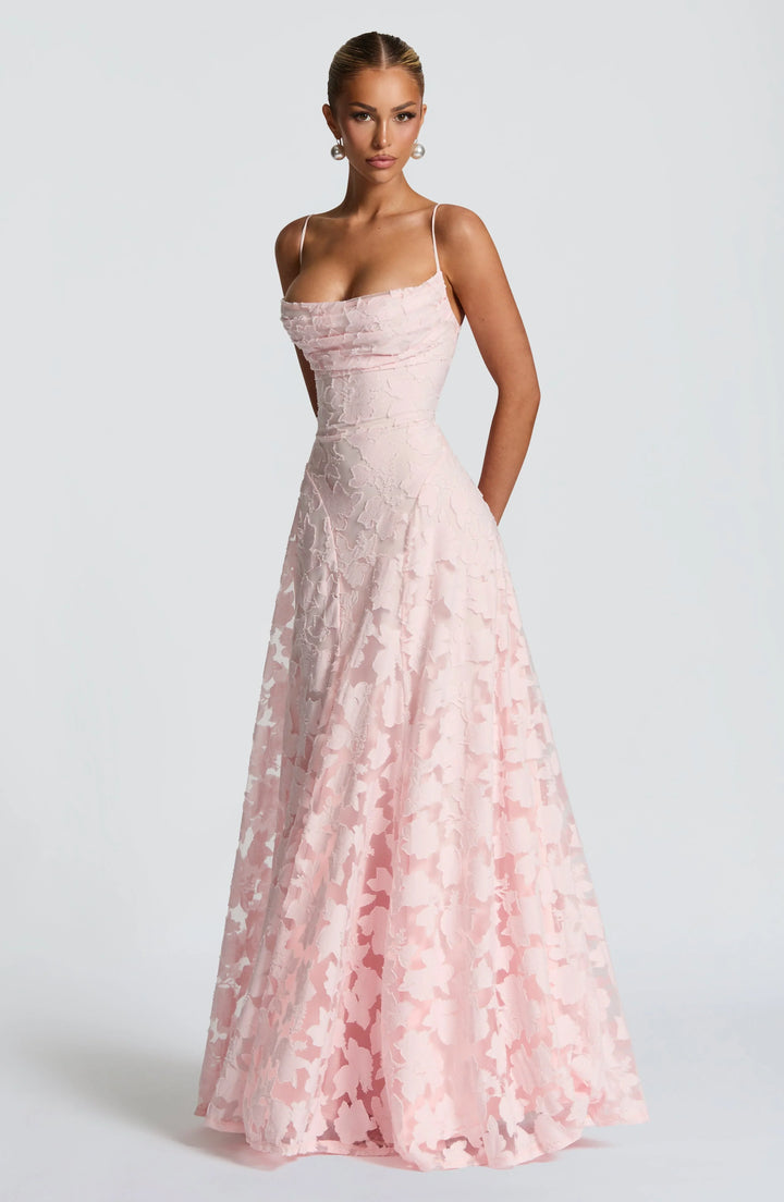 Maxi Dress for Women Summer Floral Spaghetti Strap Evening Dress for Special Occasions