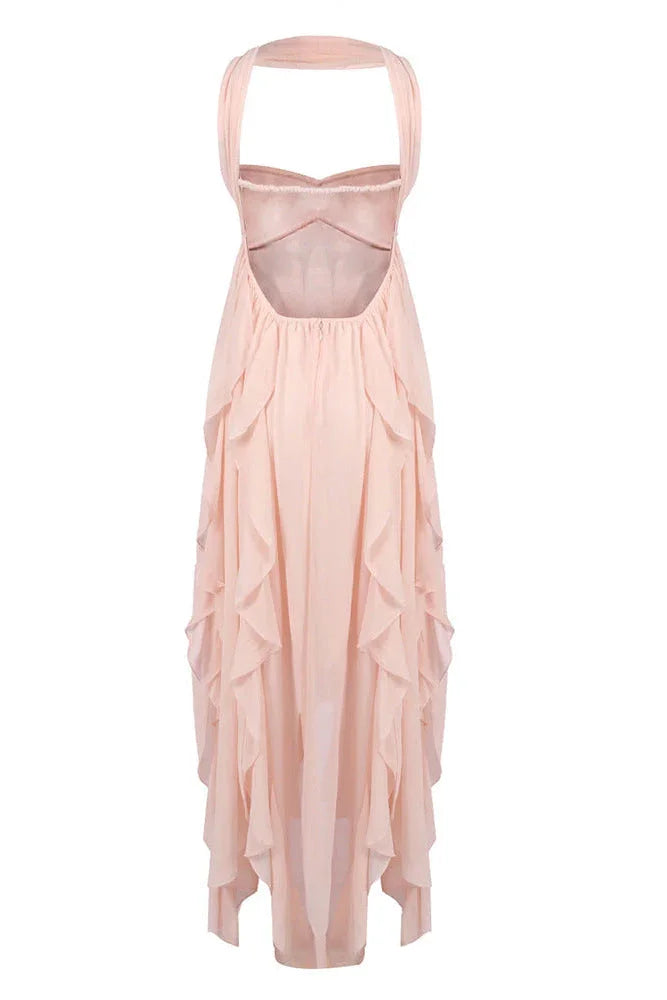 Maxi Dress for Women Fall Ruffle Detail Elegant Evening Dress for Special Occasions