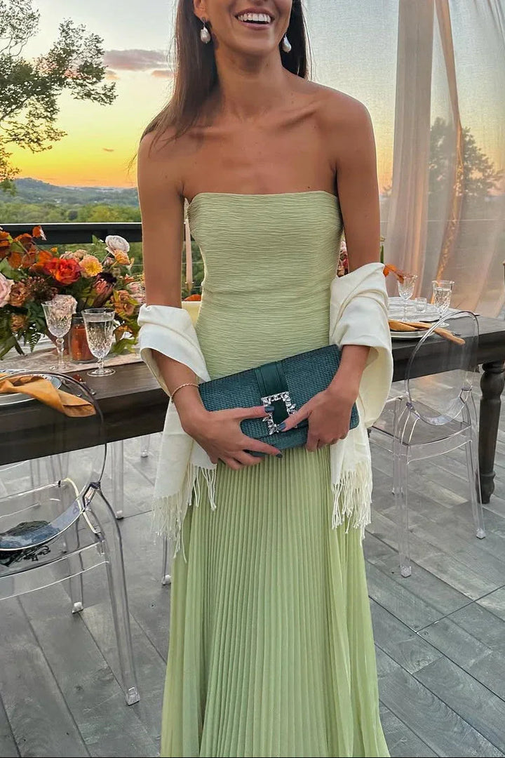 Floral Pleated Maxi Dress for Women Fall Wedding Guest Dress for Special Occasions