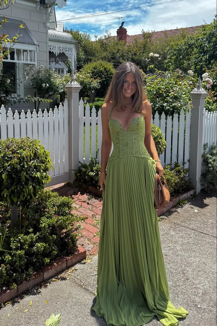 Maxi Dress for Women Fall Pleated Corset Dress for Weddings and Special Occasions