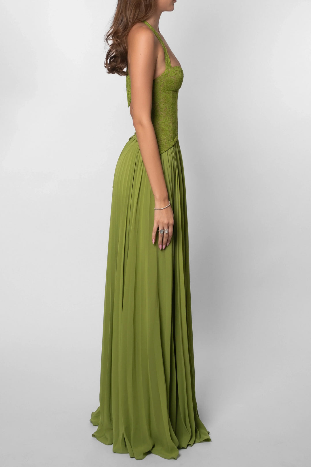 Maxi Dress for Women Fall Pleated Corset Dress for Weddings and Special Occasions