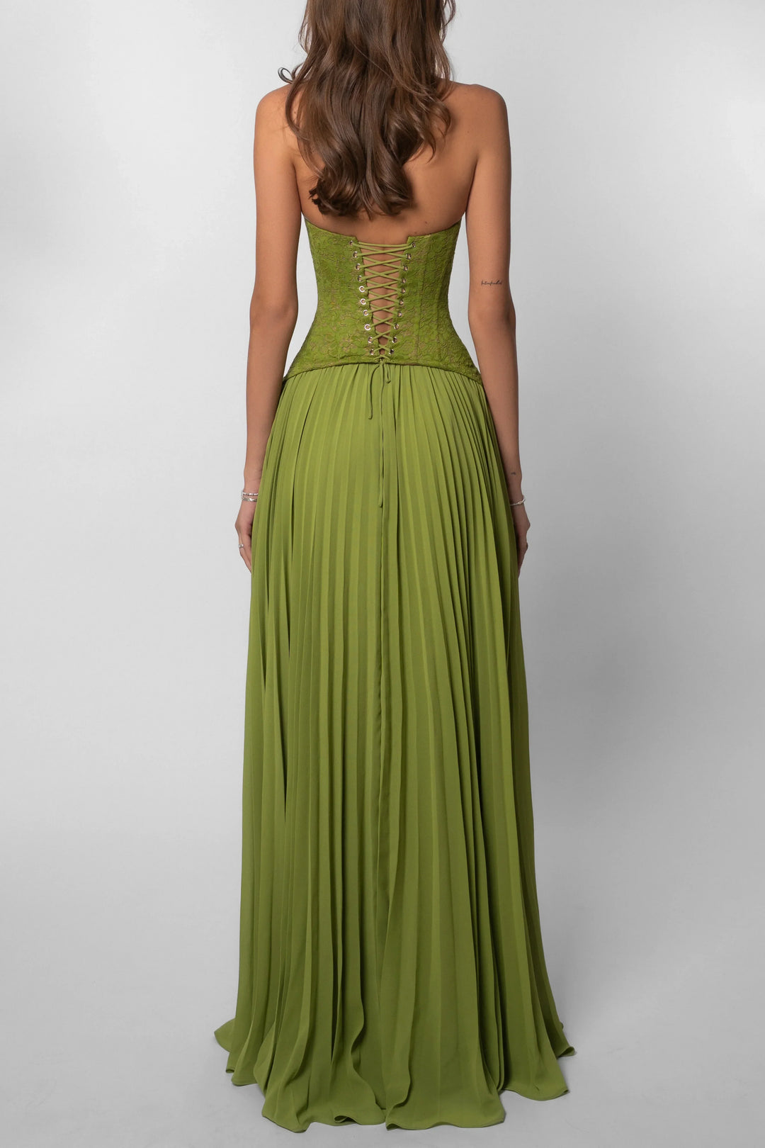 Maxi Dress for Women Fall Pleated Corset Dress for Weddings and Special Occasions