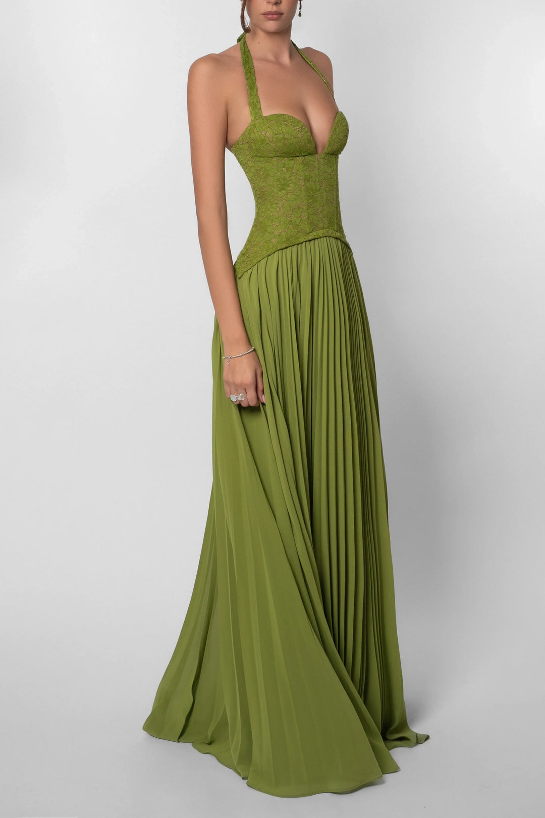 Maxi Dress for Women Fall Pleated Corset Dress for Weddings and Special Occasions