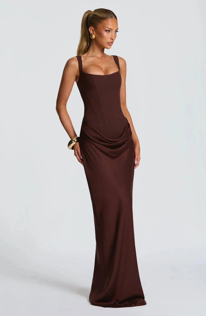 Maxi Dress for Women Fall Bodycon Backless Evening Dress for Weddings and Parties