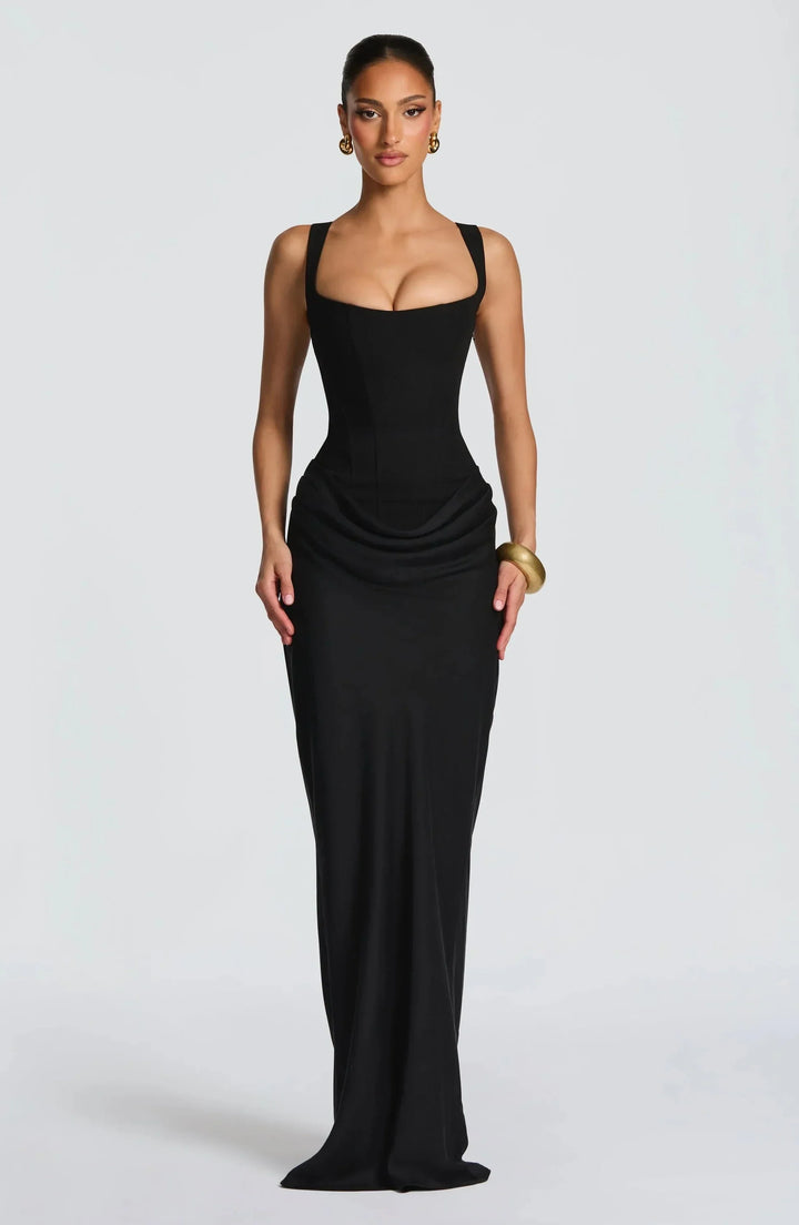 Maxi Dress for Women Fall Bodycon Backless Evening Dress for Weddings and Parties