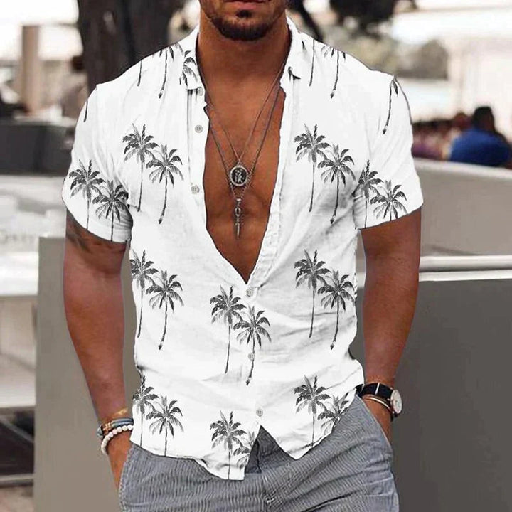 Men's Short-Sleeve Printed Hawaiian Shirt