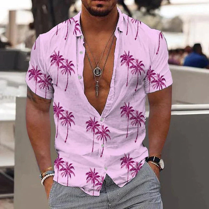 Men's Short-Sleeve Printed Hawaiian Shirt