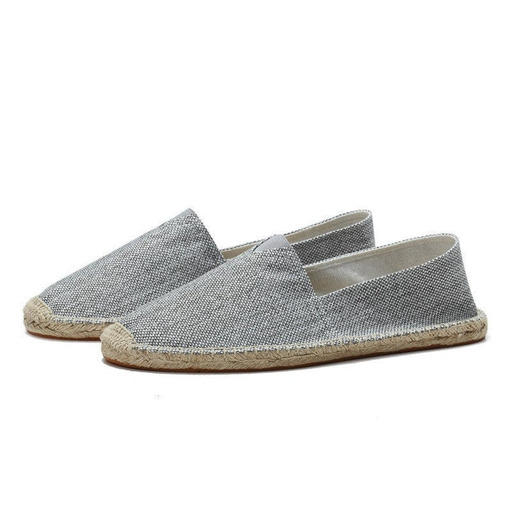 Men's Slip-On Linen Espadrilles with Jute Sole
