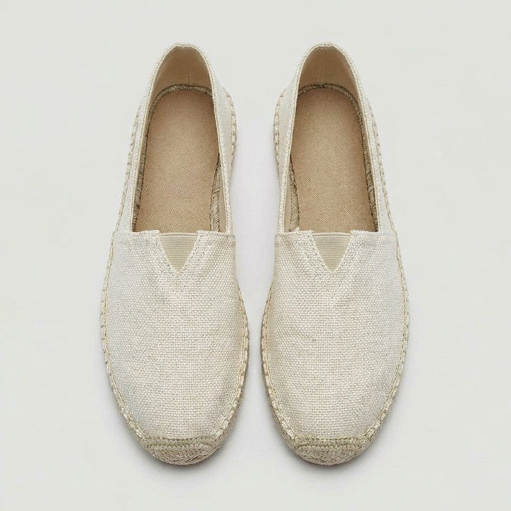 Men's Slip-On Linen Espadrilles with Jute Sole