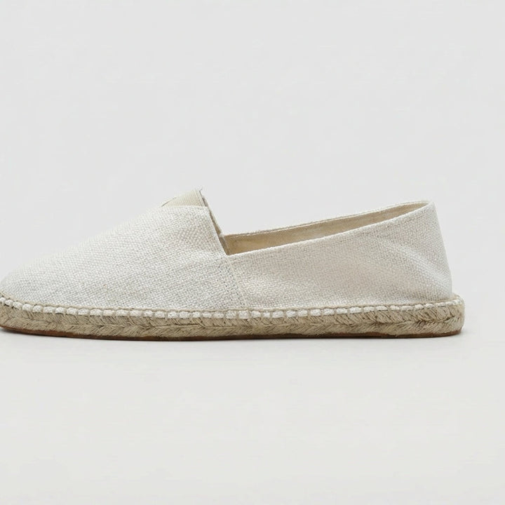 Men's Slip-On Linen Espadrilles with Jute Sole
