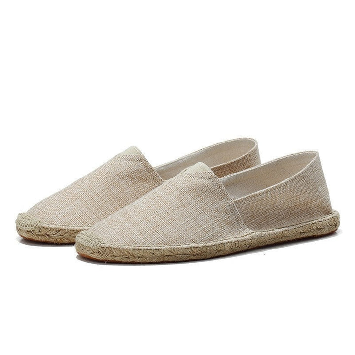 Men's Slip-On Linen Espadrilles with Jute Sole