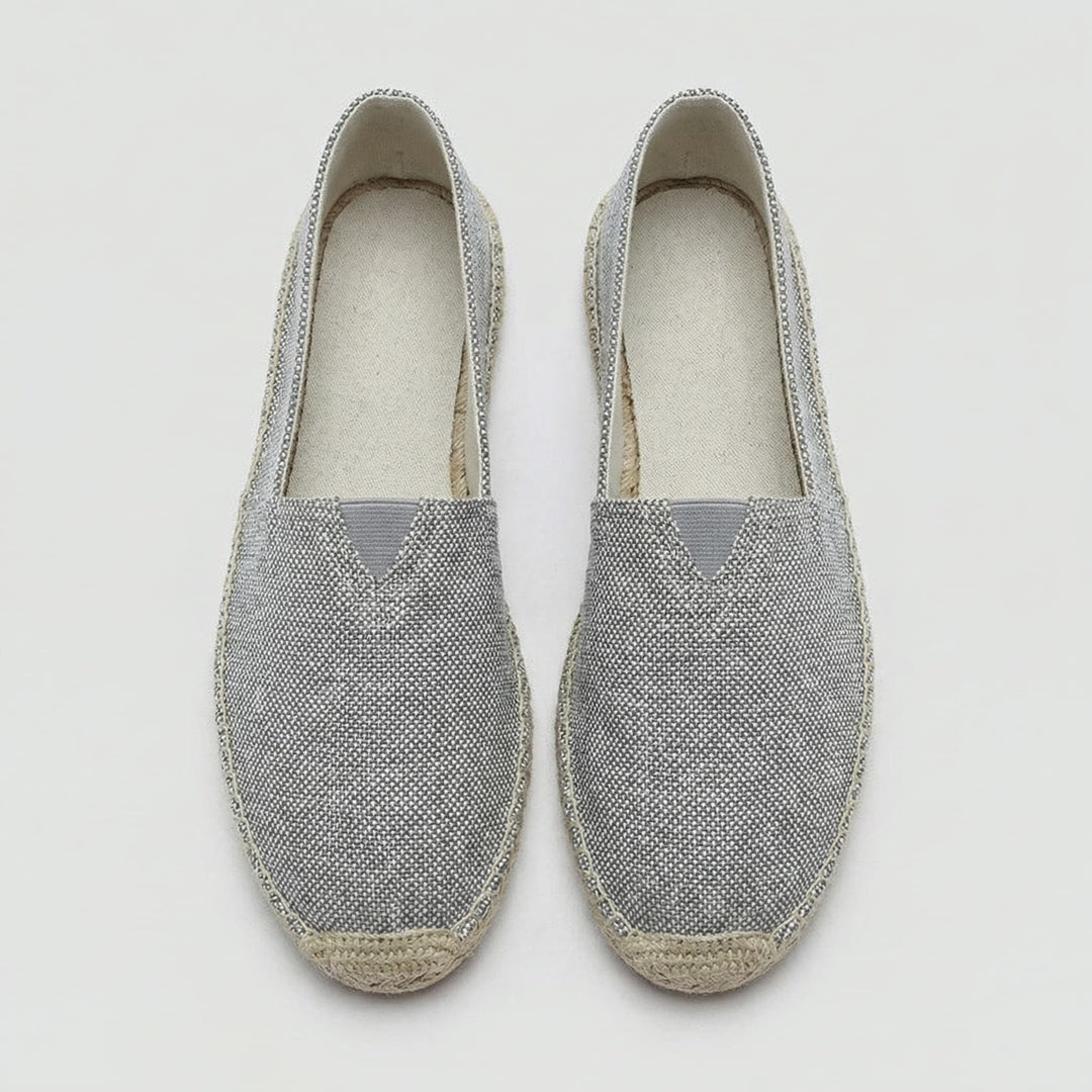 Men's Slip-On Linen Espadrilles with Jute Sole
