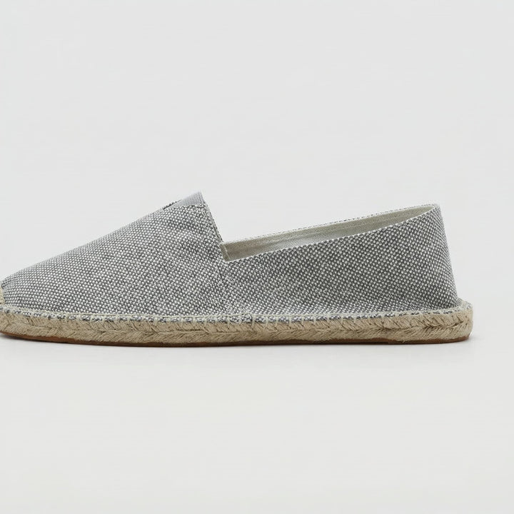 Men's Slip-On Linen Espadrilles with Jute Sole