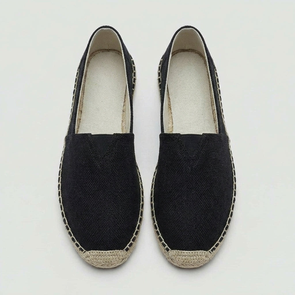 Men's Slip-On Linen Espadrilles with Jute Sole