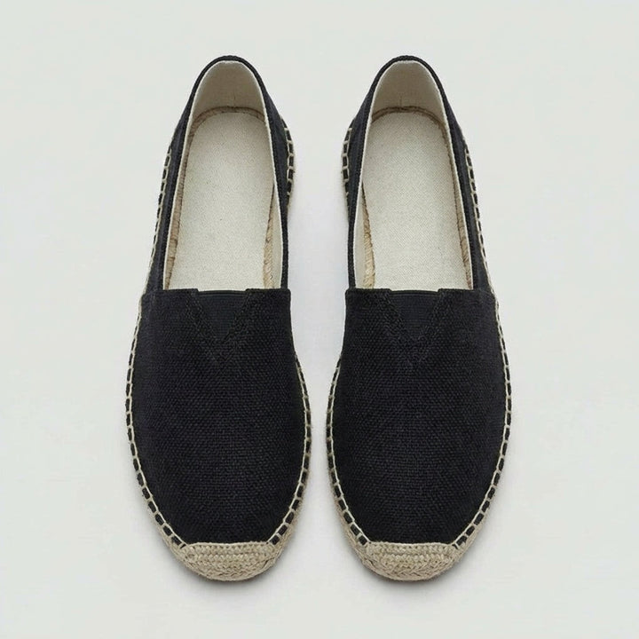 Men's Slip-On Linen Espadrilles with Jute Sole