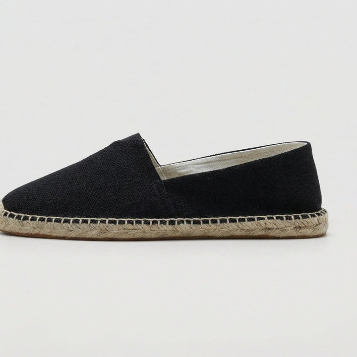 Men's Slip-On Linen Espadrilles with Jute Sole