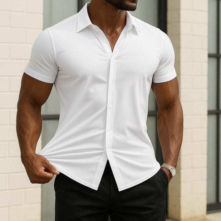 Men's Slim-Fit Short-Sleeve Dress Shirt