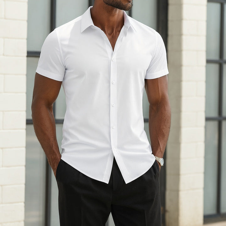 Men's Slim-Fit Short-Sleeve Dress Shirt