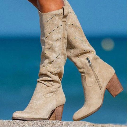 Alexandria - Chic and Elegant Knee-high Boots for a Stylish Look