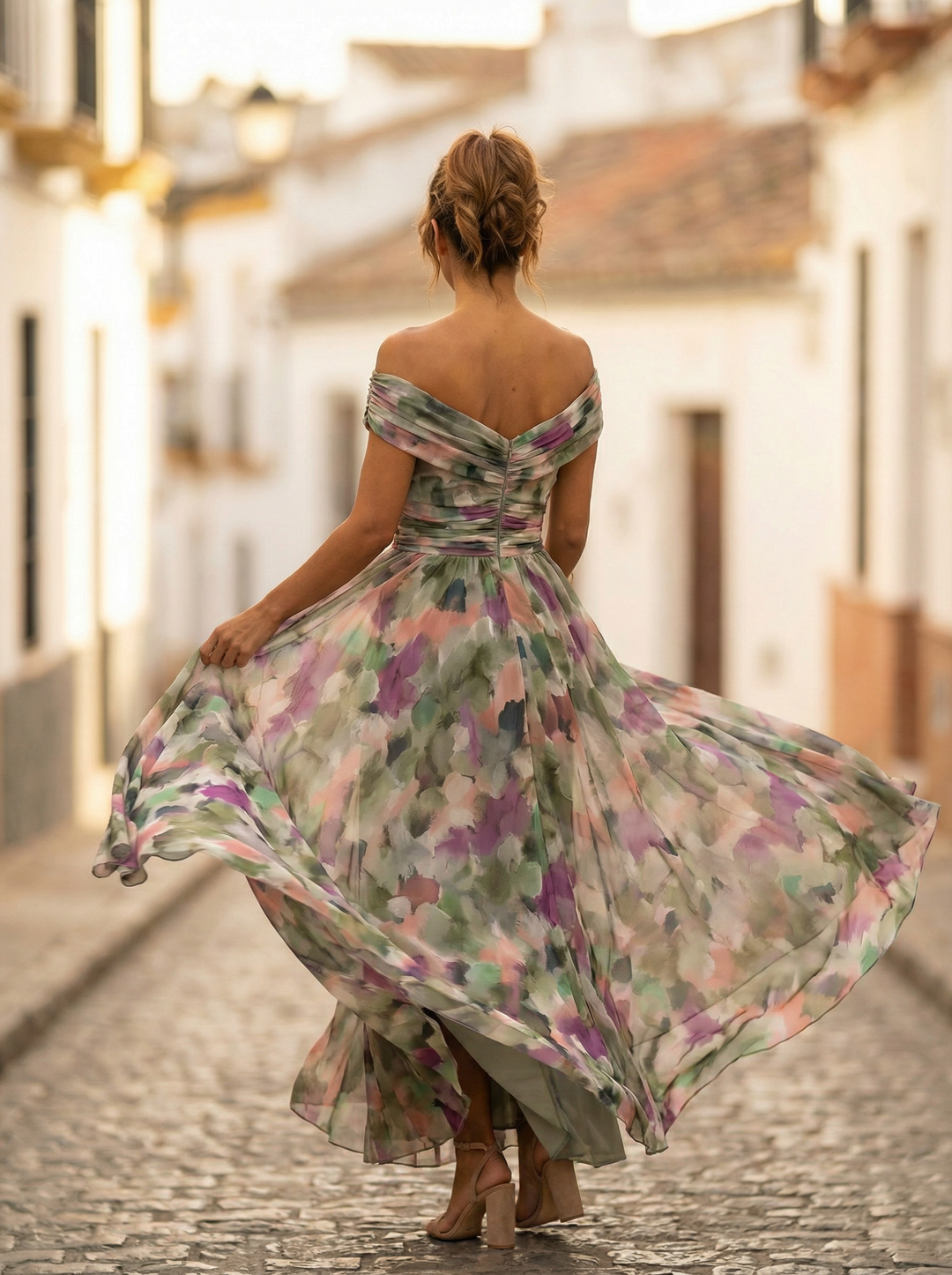 Women's Long Off-Shoulder Evening Dress Elegant Autumn Formal Occasion